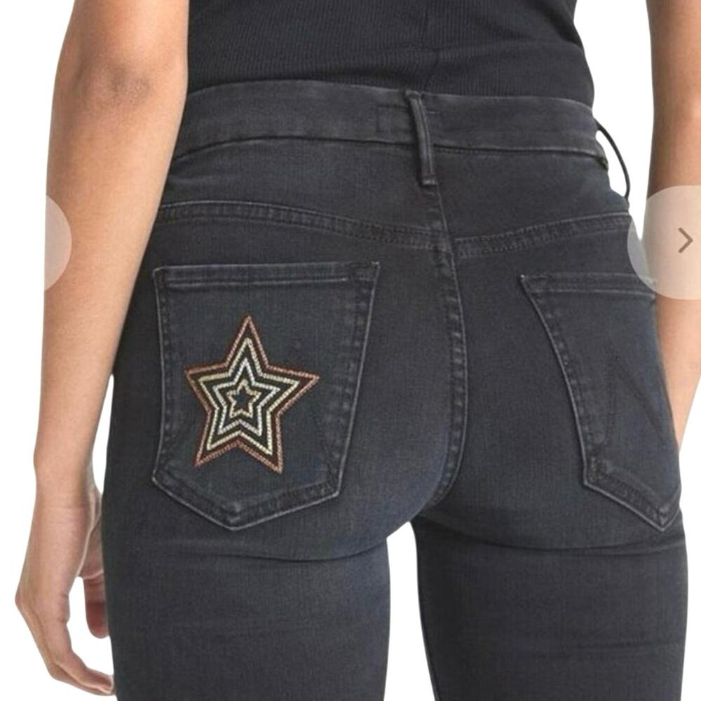 MOTHER The Looker High Rise Skinny Jeans Blackbird Wash Women’s 30